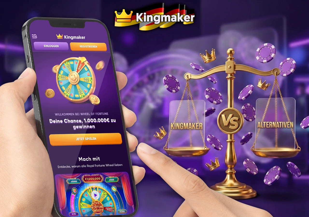 Vergleich von Kingmaker Casino mit anderen führenden Glücksspiel-Anbietern.